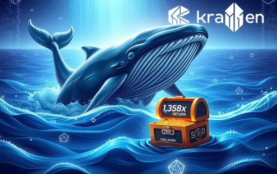 Bitcoin whale's massive 1,368x return transfer to Kraken exchange