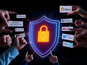 Digital shield protecting against Bitdeer scams and phishing attacks, symbolizing robust cryptocurrency security measures.