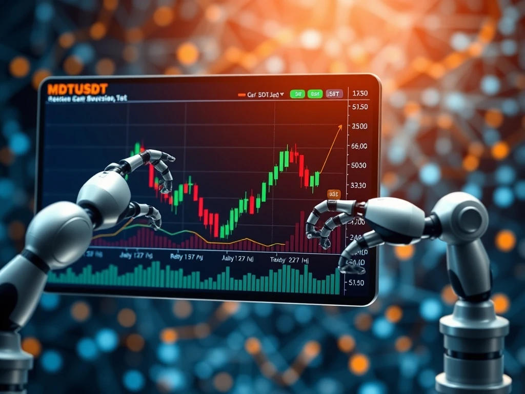 A visual representation of Bitget perpetual futures trading interface, highlighting MDTUSDT pair with 20x leverage.