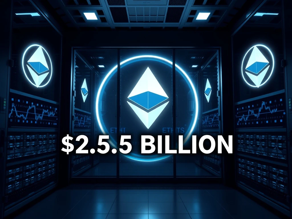 Visualizing Bitmine Immersion's strategic $2.5 billion expansion of Ethereum holdings, reflecting strong institutional confidence in ETH.