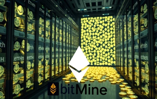 Visualizing BitMine's massive Ethereum holdings, symbolizing institutional crypto investment and growth towards a 5% ETH supply target.