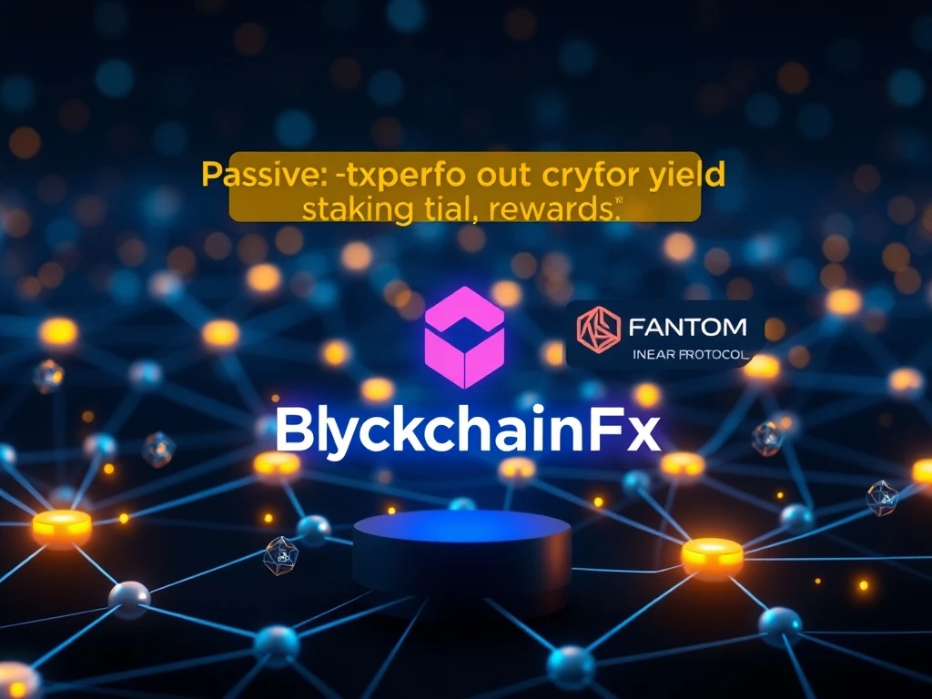 BlockchainFX Staking platform with digital currency flowing, symbolizing passive income and crypto yield outperforming competitors.