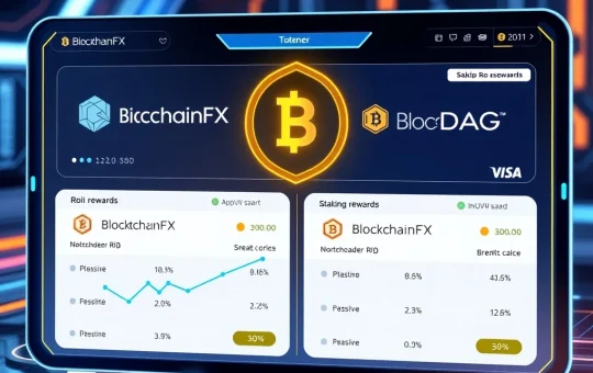 BlockchainFX vs BlockDAG 2025 ROI comparison with staking rewards and crypto Visa card