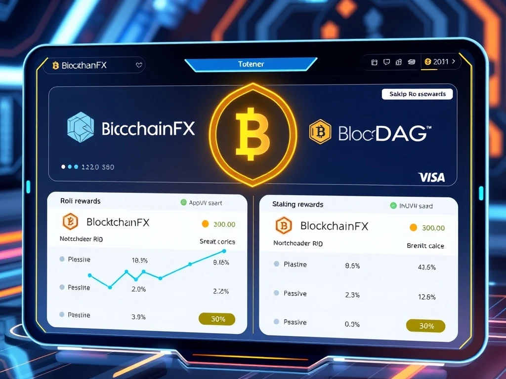BlockchainFX vs BlockDAG 2025 ROI comparison with staking rewards and crypto Visa card