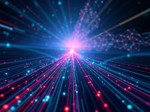 A visual representation of BlockDAG's rapid transaction processing, symbolizing 2,000 TPS, contrasted with Cardano's methodical blockchain development.