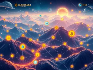 Visualizing BlockDAG's growth alongside BNB, Toncoin, and TRX, representing the diverse and evolving crypto ecosystems.
