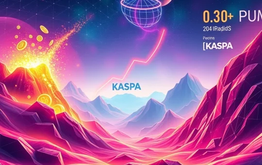 A dynamic visual representing the divergent crypto market trends, showcasing BlockDAG Presale's impressive growth alongside Kaspa's rise and PUMP coin's decline.