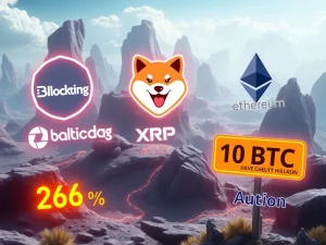 BlockDAG outperforms Shiba Inu, XRP, and Ethereum with 2660% returns and a 10 BTC auction