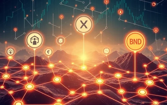 Visualizing the BlockDAG, XRP, and BNB ecosystems converging to highlight the crypto market shift towards utility-driven projects.