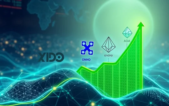 Visualizing the explosive growth potential of BlockDAG and other leading cryptocurrencies like XRP, Cardano ADA, and ONDO in the 2025 crypto market.