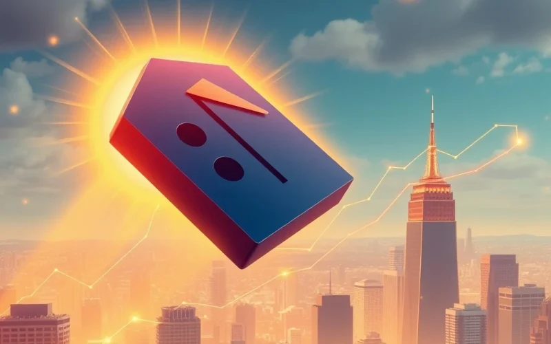 The BNB logo soaring high, symbolizing Binance Coin's new all-time high and explosive growth driven by institutional adoption.