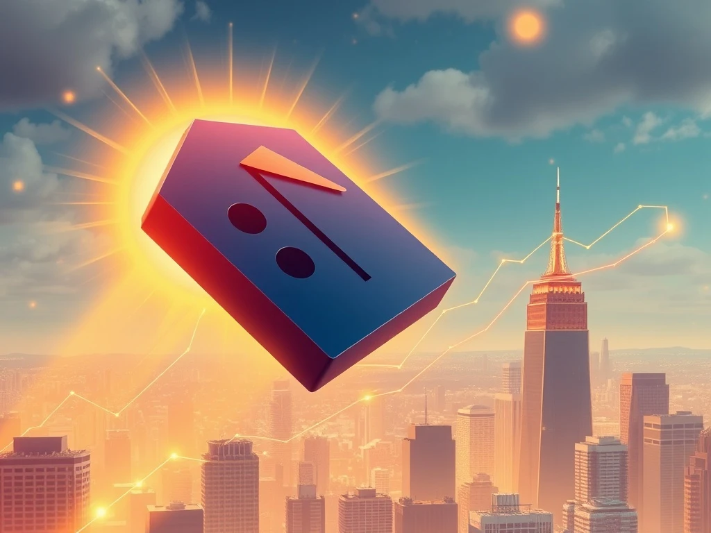The BNB logo soaring high, symbolizing Binance Coin's new all-time high and explosive growth driven by institutional adoption.