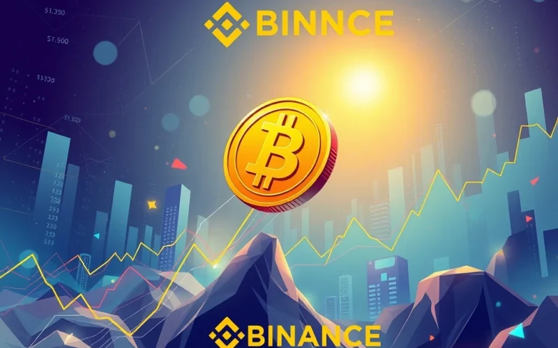 BNB price chart showing a significant surge, symbolizing the impact of institutional crypto investment on Binance Coin's recent all-time high.