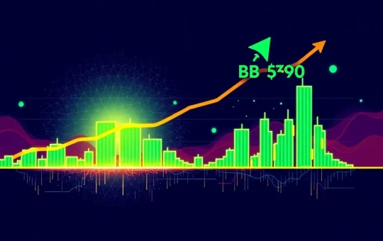 A chart illustrating BNB's price breaking a significant crypto resistance level, signaling a potential surge towards a $390 price target.