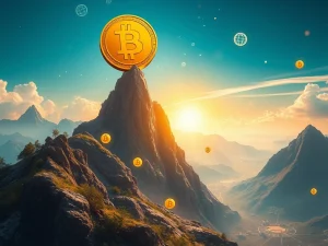 BNB logo soaring to new heights, symbolizing its unprecedented surge driven by institutional adoption in the cryptocurrency market.