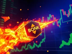 BONK token burning on Solana blockchain with bullish market indicators
