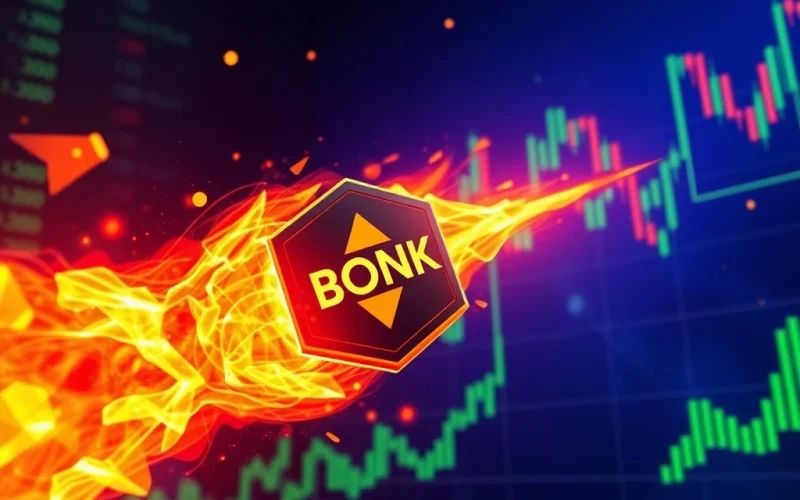 BONK token burning on Solana blockchain with bullish market indicators