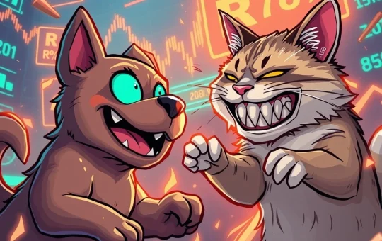 Bonk and Troller Cat meme coins competing in cryptocurrency market with ROI projections