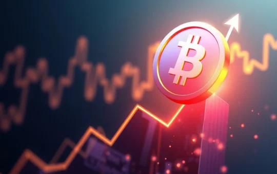 BTT cryptocurrency token surging with a glowing graph showing explosive growth