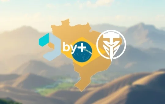 Bybit and Tether logos against a backdrop of Brazil's flag, symbolizing their partnership to boost crypto adoption in Brazil.