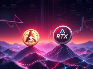 Cardano ADA and Remittix RTX tokens rising in a dynamic crypto market