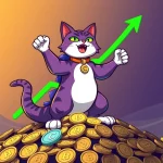 An anime-style cat character symbolizing CATZILLA presale success and the impact of Meow Points airdrops.