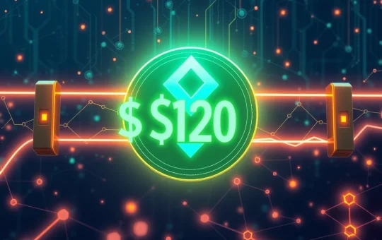Chainlink (LINK) token breaking through the $20 resistance level in a bullish crypto market.
