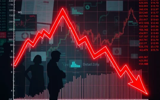 A visual representation of a significant CITY crypto price drop, highlighting the impact of market volatility on digital assets.