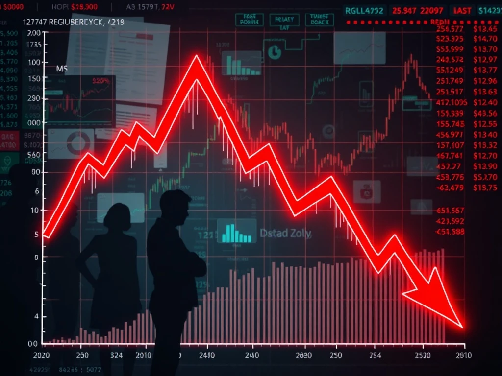 A visual representation of a significant CITY crypto price drop, highlighting the impact of market volatility on digital assets.