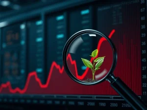 Chart showing a steep COSOL stock analysis decline, with elements suggesting potential for rebound and a deep dive into its financial health.