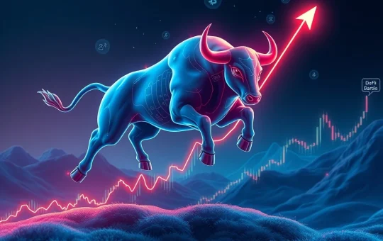 A visual representation of COW token's explosive 513% crypto surge, illustrating rapid market growth and investor optimism.