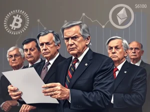 US Senators raising concerns over crypto-backed mortgages and their potential impact on financial stability.