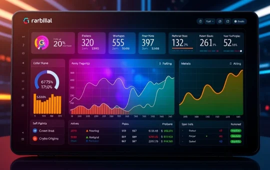 Spartans crypto gambling affiliate platform dashboard with live earnings tracking