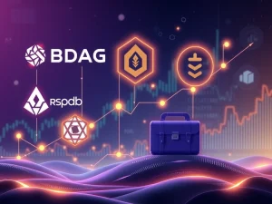 Visualizing the strategic shift in the Crypto Market 2025 towards functional tech and ecosystem growth, highlighted by key projects like BlockDAG, Uniswap, Polygon, and Shiba Inu attracting institutional investment.