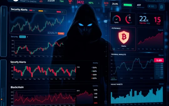 Crypto traders using advanced tools to monitor and secure digital assets against threats.