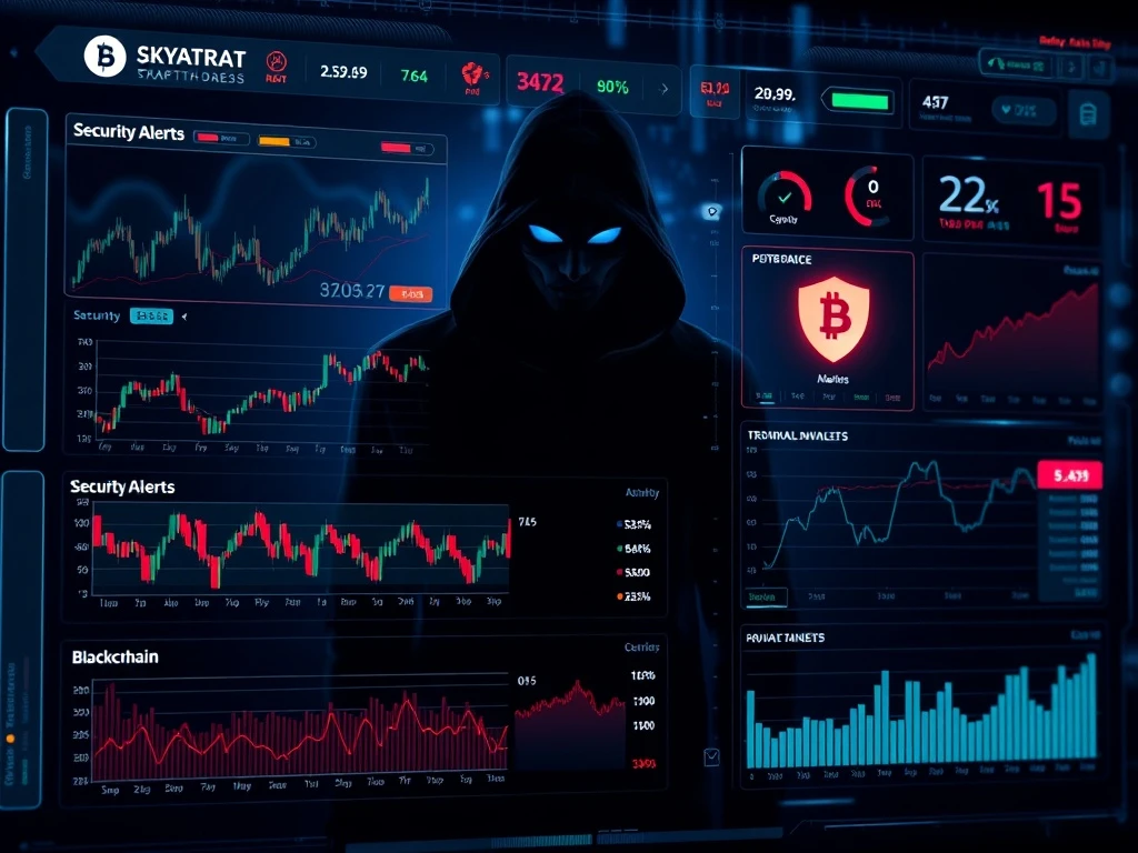 Crypto traders using advanced tools to monitor and secure digital assets against threats.