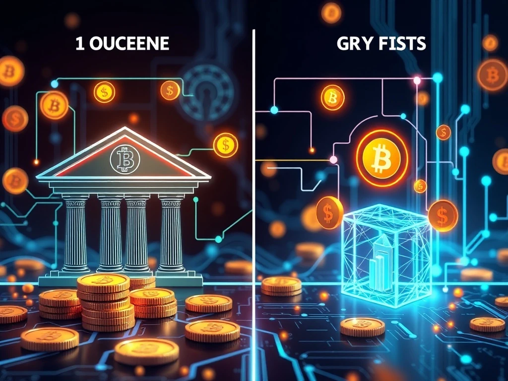 Crypto financial system offering faster and cheaper transactions compared to traditional banking.