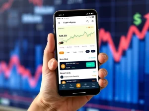 A user engaging with the CryptoAppsy mobile interface, displaying real-time crypto tools and market data for effective portfolio management.