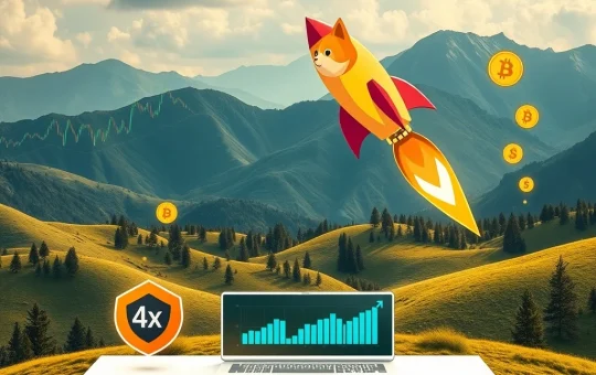A vibrant graphic depicting Dogecoin's price surge alongside Mutuum Finance's growth, symbolizing lucrative crypto investment opportunities.