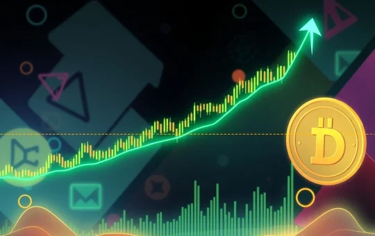 Dogecoin price chart showing key support, RSI divergence, and potential 22% rebound.
