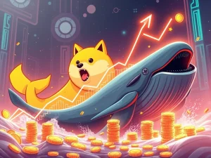 Dogecoin price surge with bullish momentum and whale accumulation