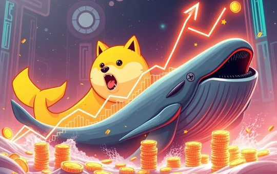 Dogecoin price surge with bullish momentum and whale accumulation