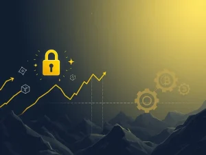 A DUSK crypto chart showing a sharp price drop, representing market turbulence amidst new governance and security updates.