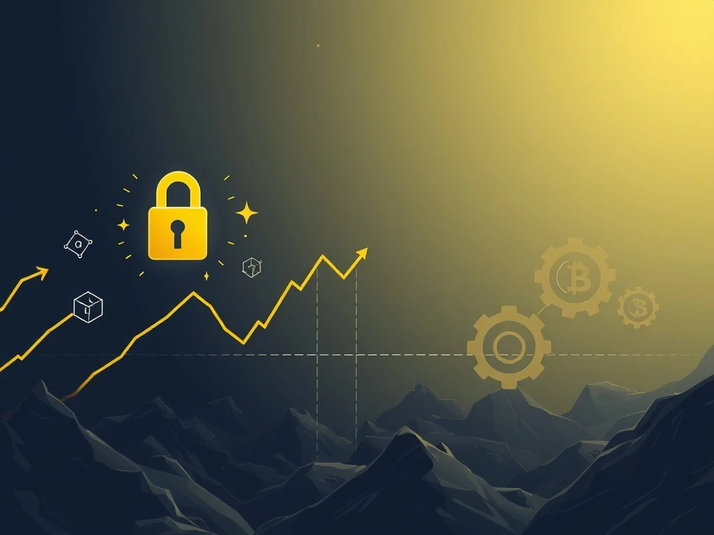 A DUSK crypto chart showing a sharp price drop, representing market turbulence amidst new governance and security updates.