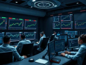 A secure, advanced trading platform symbolizing the EDXM institutional crypto trading infrastructure for large capital holders.