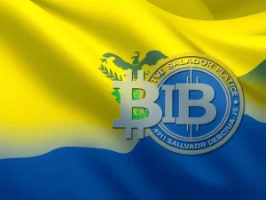 El Salvador's financial landscape showing Bitcoin's integration alongside IMF influence, symbolizing the nation's crucial Bitcoin policy shift.