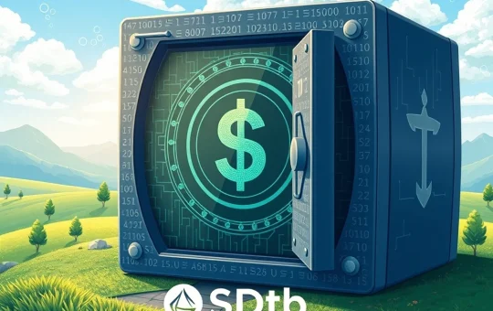 A visual representation of Ethena USDtb, Anchorage Digital, and the GENIUS Act collaborating to launch a compliant onshore stablecoin, symbolizing crypto regulation.