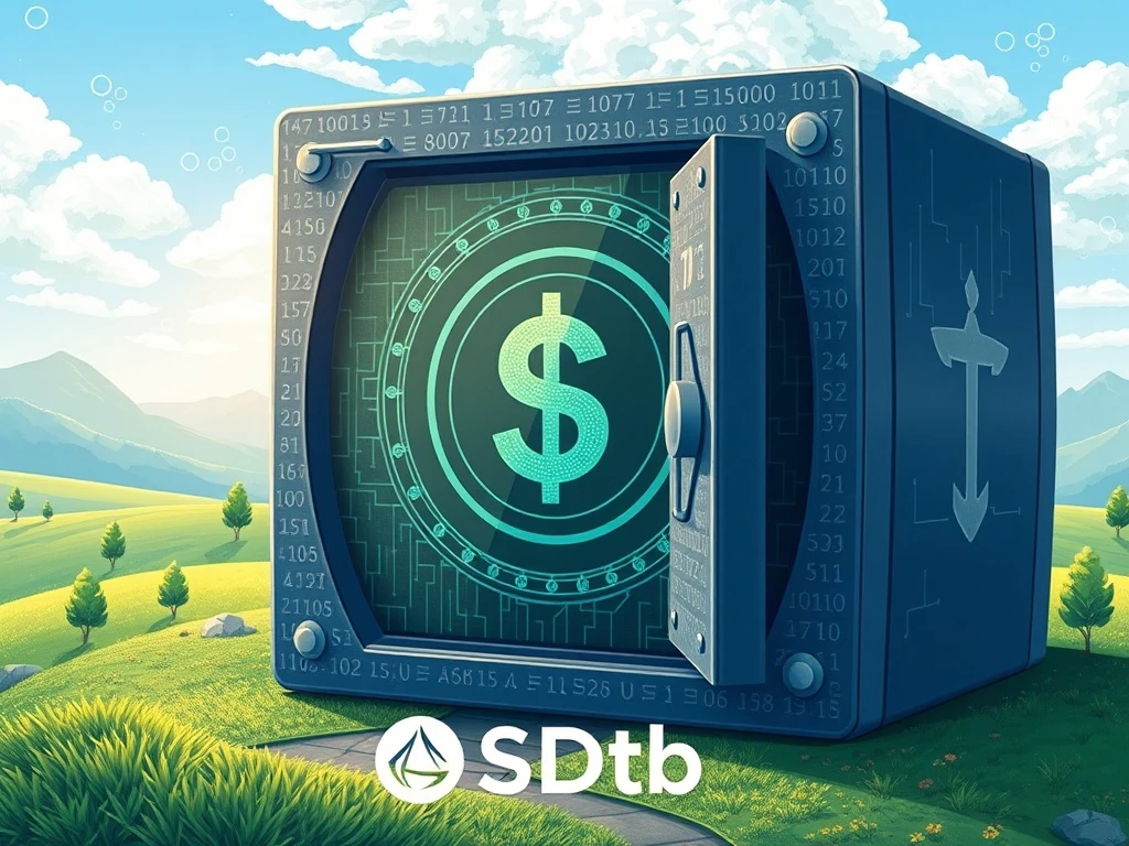 A visual representation of Ethena USDtb, Anchorage Digital, and the GENIUS Act collaborating to launch a compliant onshore stablecoin, symbolizing crypto regulation.
