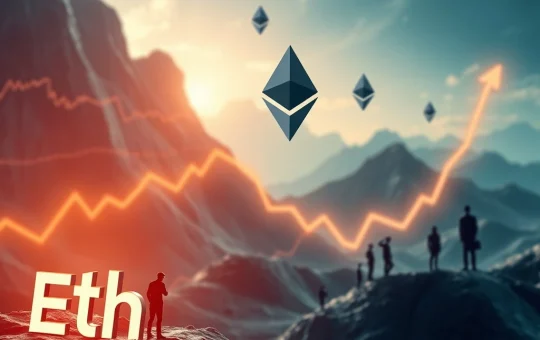 A vibrant chart showing the impressive growth of Ether ETFs, symbolizing institutional demand boosting Ethereum's price surge.