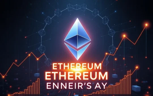 Ethereum 10th anniversary celebration with blockchain technology and financial growth